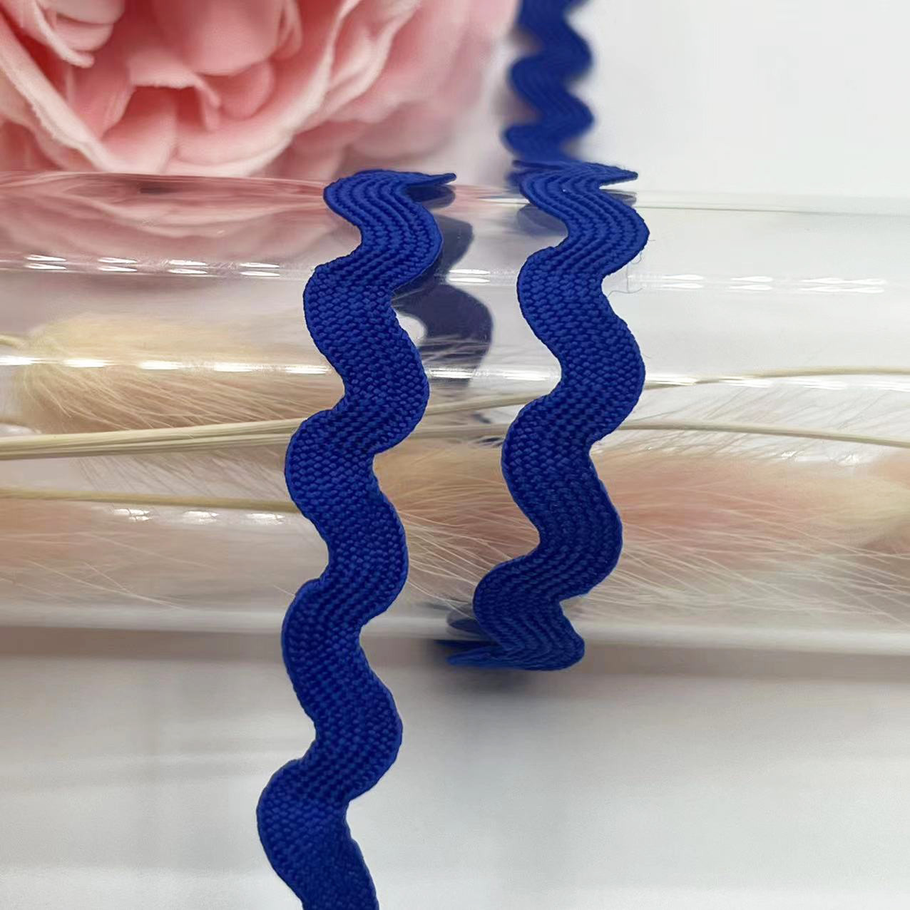 5mm onda de color sólido en forma de S borde curvo de encaje cortina de cinta sombrero ropa para niños accesorios de boda accesorios de ropa en stock