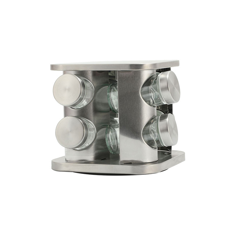 Estante de condimento giratorio de acero inoxidable multicapa, cocina de estilo nórdico, plato giratorio de 360 grados, tanque de condimento, estante de almacenamiento al por mayor image 8