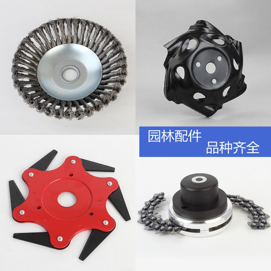 Цепь газонокосилки бьет по соломенной головке и соломенной веревке Шесть листовых ножей прополка стальной проволоки