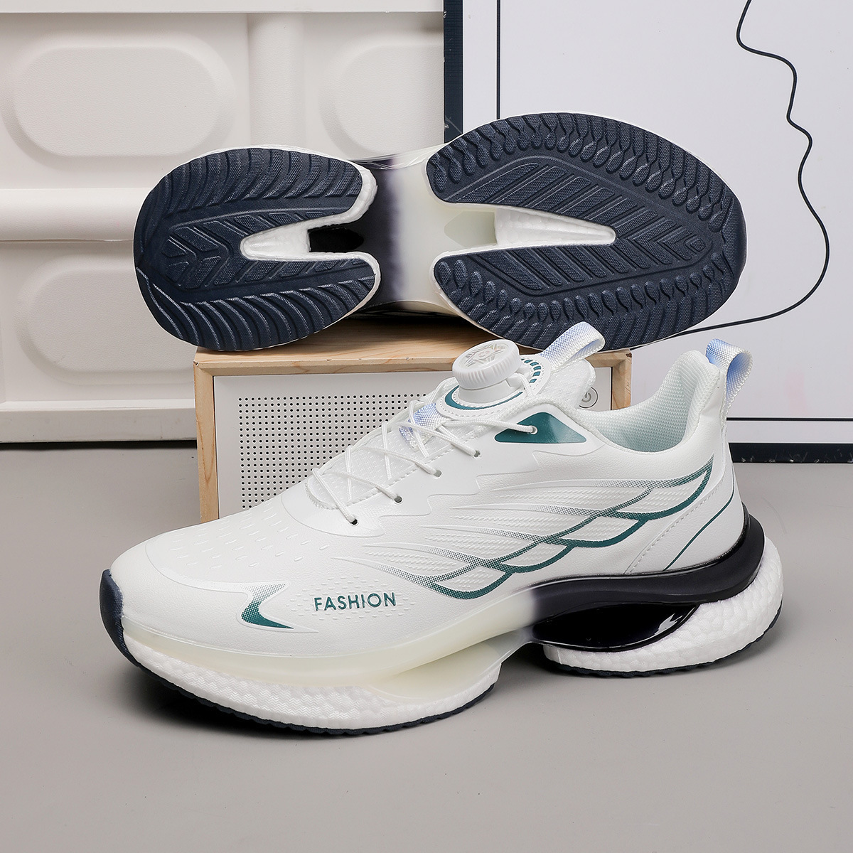 Men's Carbon Plate Slip-On Running Shoes Autumn/Winter New Arrival Ultra-Lightweight Running Shoes Rebound, Shock Absorption, Breathability Rotating S_voghion.com