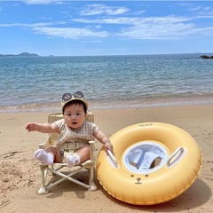 ins style bear inflatable swimming ring children's sitting ring with armrest lifebuoy simple cartoon armpit ring anti-rollover