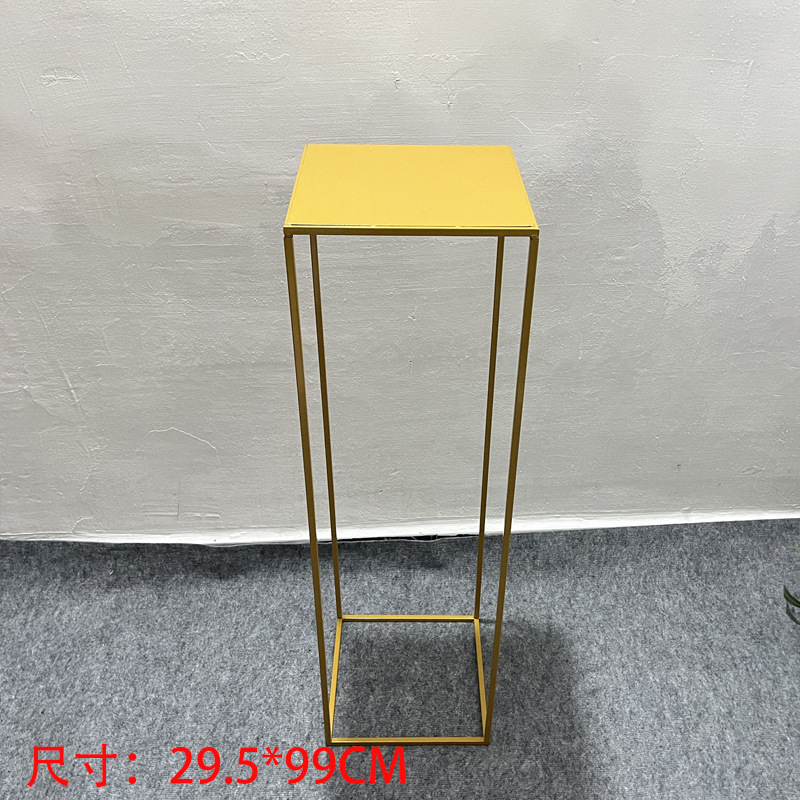 Placa de hierro marco rectangular de 100cm de alto de oro (con placa)