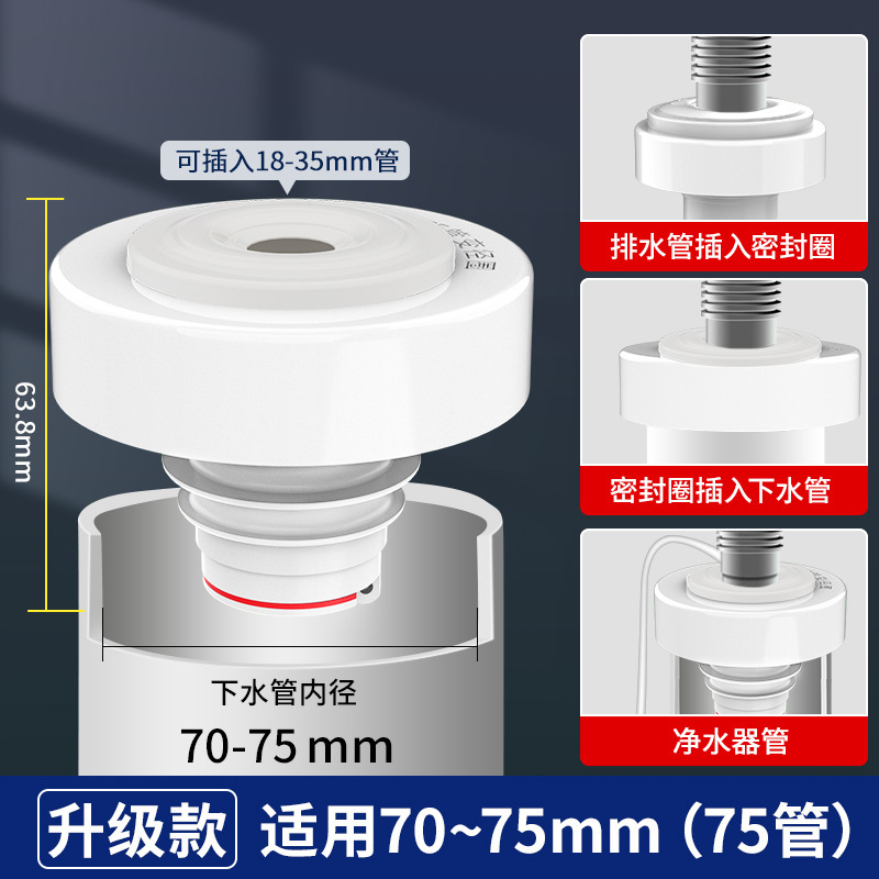 下水管防臭シールリング臭防止神器洗濯機下水道口栓キッチン排水管シリコン栓|undefined