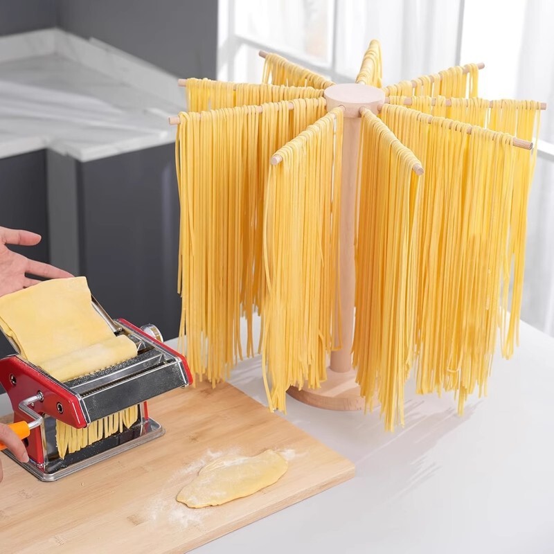 国境を越えた木製ヌードル冷麺ラック、パスタ乾燥ラック、取り外し可能な木製収納ラック|undefined
