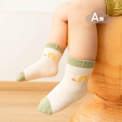 Children's socks spring and summer thin breathable baby cotton socks mid-calf socks versatile cotton socks for boys and girls wholesale