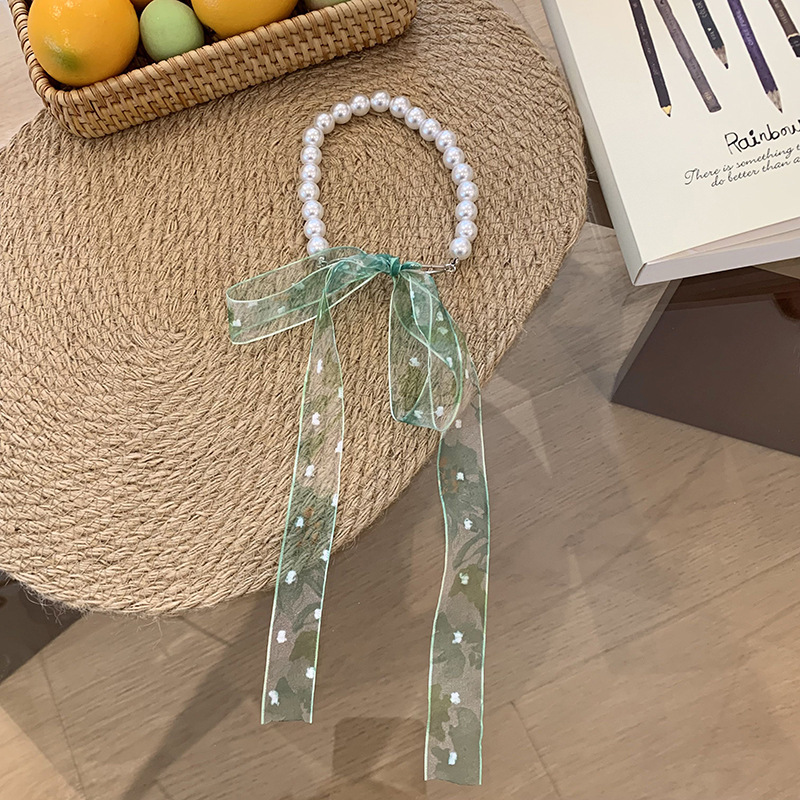 Collar de perlas nueva pulsera flor trenzada decoración pequeña bufandas trenzadas cinta atar cabello bufandas al por mayor