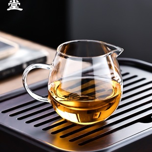 Fair Cup Glass Heat-Resistant Kung Fu Tea Divider Tea Strainer Set Household Transparent Small Fair Cup Tea Set Accessories