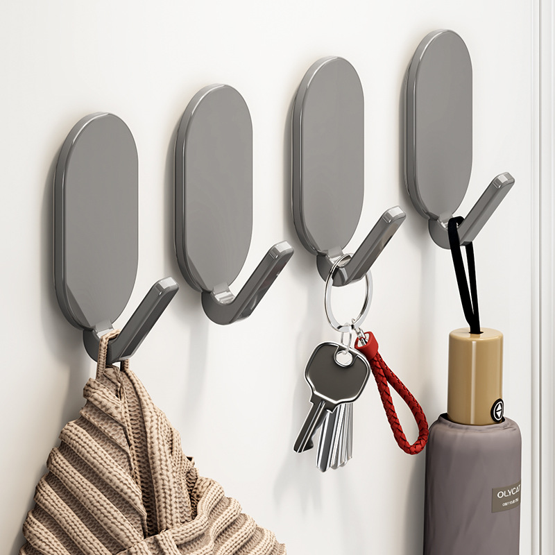 Cross-border hook viscose strong load-bearing non-perforated bathroom toilet hook wall door seamless towel hook