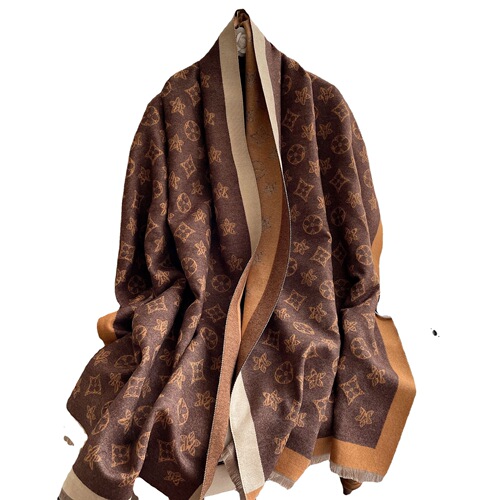 Office tassel shawl five-pointed star scarf for women autumn and winter new imitation cashmere European and American thickened warm dual-purpose scarf