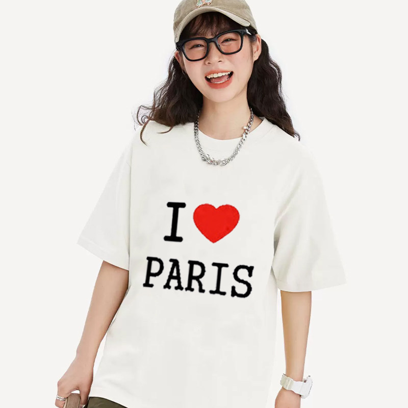 I Loveparis I Love Paris China Hong Kong London New York Text Print Unisex Short-Sleeved T-Shirt I Loveparis I Love Paris China Hong Kong London New York Text Print Unisex Short-Sleeved T-Shirt