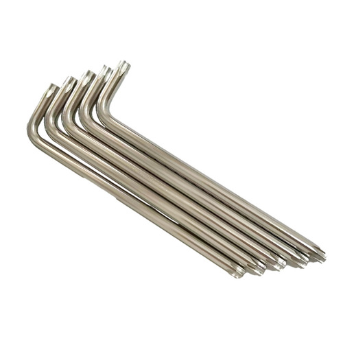 Manufacturer double-head L-shaped plum blossom wrench T25T5-T50 star-shaped plum blossom with hole anti-theft hexagonal wrench wholesale