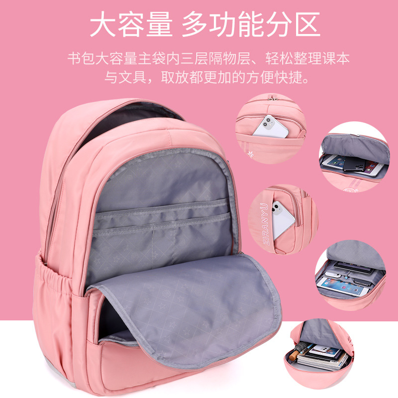 Pescado natural coreano nuevo Junior High School trolley mochila estudiante de escuela primaria mochila de doble uso fábrica directa de seis ruedas escalera