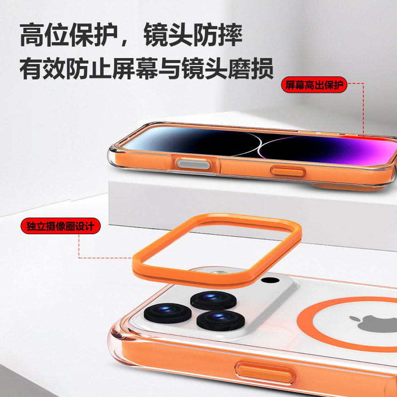 新製品 Apple iphone17pro 落下防止カメラタッチボタン携帯電話ケース 17Air 真空磁気エアバッグケース|undefined