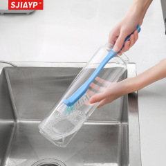 日本簡約廚房清潔刷長柄直角刷浴室縫隙溝槽縫隙刷外貿家用清潔刷