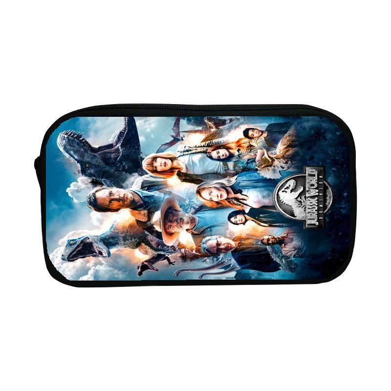 Estuche de Lápices de Gran Capacidad con Diseño de Dinosaurio Tiranosaurio Rex del Mundo Animal, Estuche de Lápices Personalizado DIY, Bolsa de Almacenamiento de Papelería