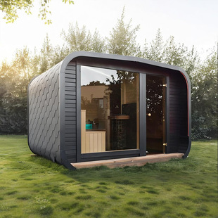 High-End Outdoor Redwood Solid Wood Sauna / 6-Person Far Infrared Villa Dry and Wet Steam