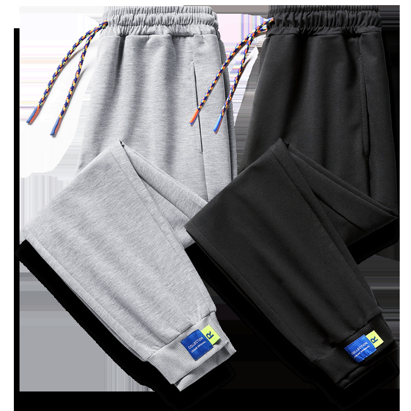 2022 pantalones de chándal de los hombres de primavera/verano Pantalones recortados pantalones casuales de pareja de estudiantes Pantalones deportivos de punto sueltos atados al tobillo