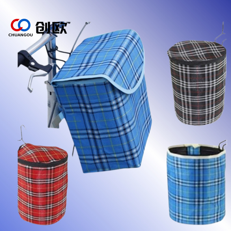 Bicycle folding front hanging frame with cover cloth frame square cloth basket folding cloth frame car basket large favorably