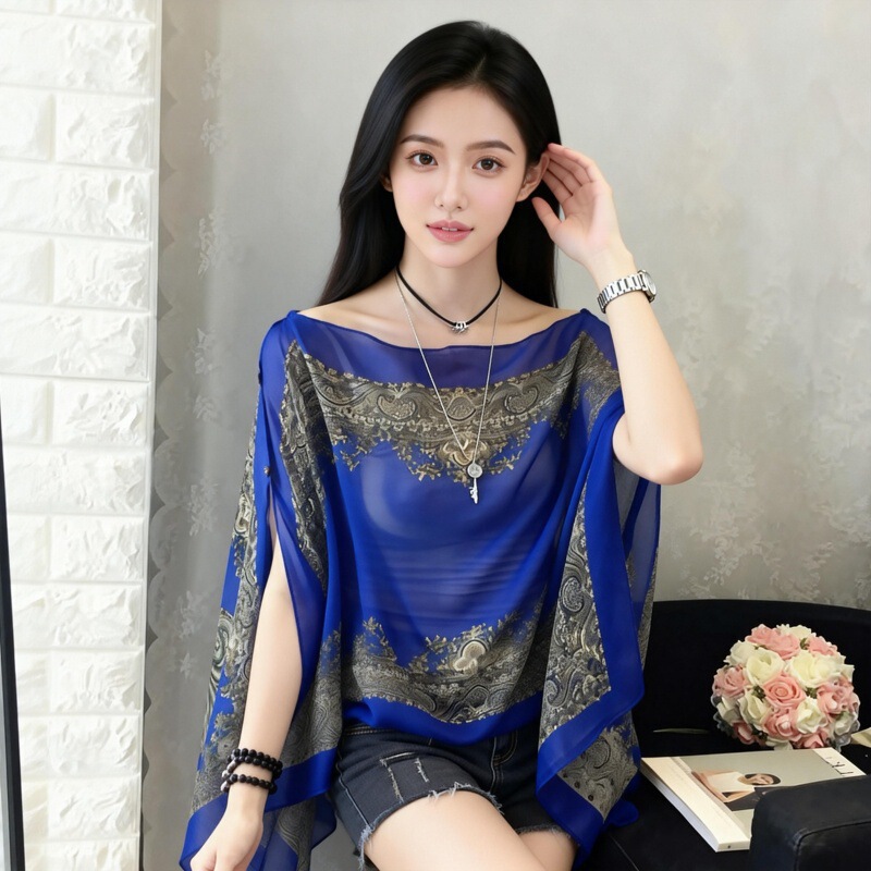 Travel Sun Protection Shawl for Women, Thin Chiffon Silk Scarf, Beach Scarf, Oversized Scarf, Driving Sun Protection Clothing Travel Sun Protection Shawl for Women, Thin Chiffon Silk Scarf, Beach Scarf, Oversized Scarf, Driving Sun Protection Clothing