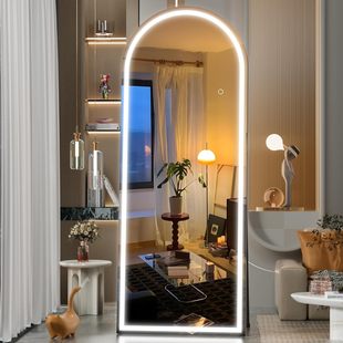 Wall-Mounted Mirror Full-Length Mirror Wall-Mounted with Light Wall-Mounted Dressing Mirror Living Room Bedroom Corridor Home Full-Length Fitting Mirror