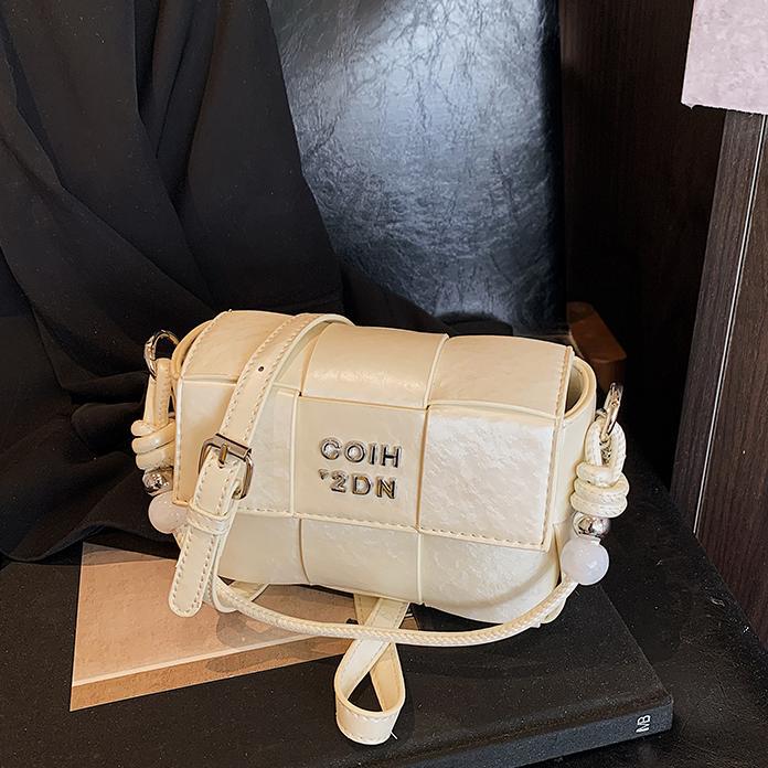 Nicho de tejido bolso mujer 2025 nueva moda versátil bolso de hombro de moda textura retro bolso cuadrado