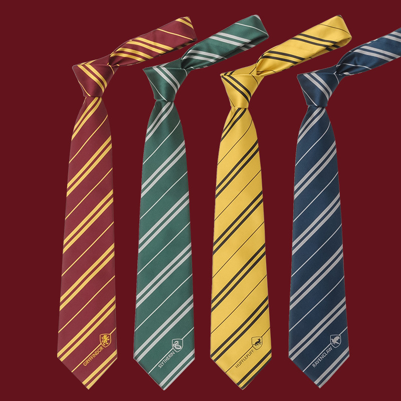 Harry Potter Tie Park Same Style Universal Studios JK College Style Langfendos Slytherin Ravenclaw