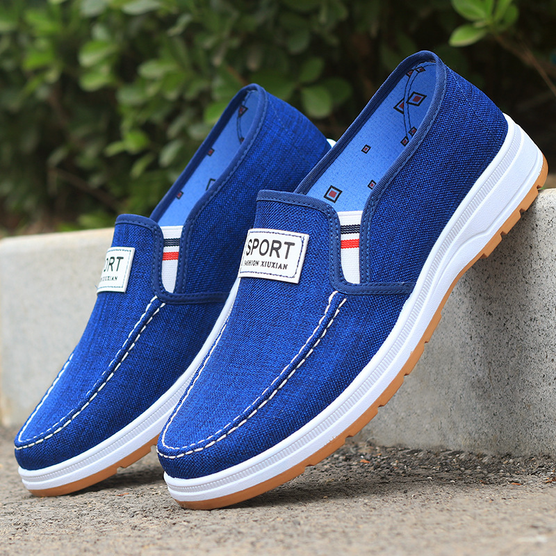 Zapatos de lona de verano para hombres viejos zapatos de tela de Beijing zapatos casuales respirables zapatos de conducción de zapatos de trabajo de un solo pie