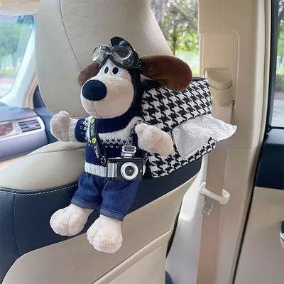 Car tissue box/set: Cute Dog-Themed, Creative In-Car - gypsophila-jeans-without-shoes-black-camera-black-paper-box