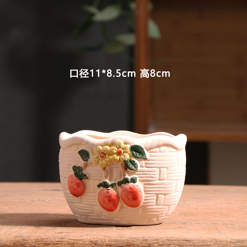 Macetas suculentas a la parrilla a mano, venta especial de cerámica, terraza para el hogar, terracota, cerámica pequeña, venta al por mayor