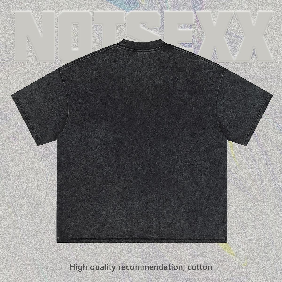 Import cotton long-sleeve, gradient, oversize, with short sleeve