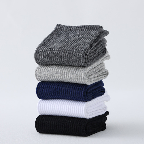 Spring and summer socks for men and women, solid color cotton socks, mid-calf socks, black and white basketball socks, sports socks, stockings, trendy socks wholesale