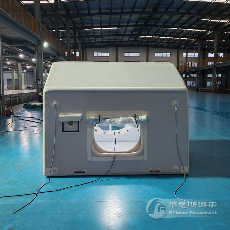 Inflatable tent made of woven fabric, suitable for self-driving camping, emergency rescue, and vehicle-mounted use, no steel frame required
