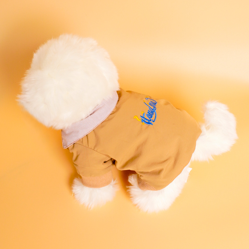 New Pet Clothes Dog Jacket Pet Outdoor Small Dog Two-legged Coat Waterproof Pet False Two-piece Jacket