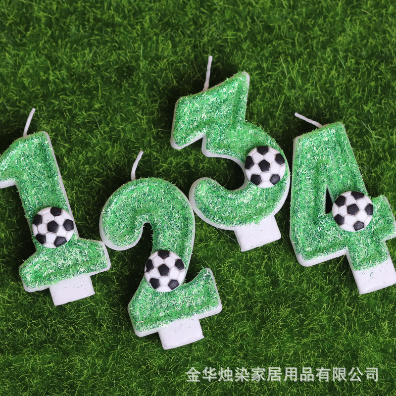 Amazon の人気サッカーシリーズデジタルキャンドル色変化クリエイティブ男の子の誕生日キャンドルケーキデコレーションドロップシッピング|undefined