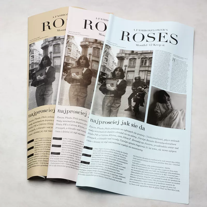 花熙新时尚周刊系列鲜花包装纸女孩复古英文报包花纸礼物花束材料