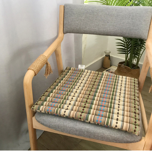 444Z wholesale out of season!  Bamboo row cushion chair cushion jacquard old coarse cloth office bay window cushion dining chair cushion couch