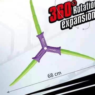 Flash transfronterizo rotativo cuchillo de dos cabezas de seguridad Boomerang Aliexpress escuela niños juguetes al aire libre