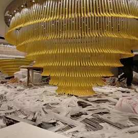 轻奢酒店大堂灯具艺术灯售楼部沙盘工程灯具水晶灯异性灯高定灯
