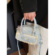 高级感小众蝴蝶结包包女春夏新款时尚手提保龄球包百搭斜挎包