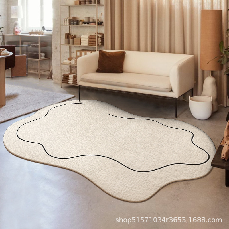 En stock fresco ins Cachemira-como alfombra de felpa crema nube grupo sala de estar alfombra chica dormitorio en forma de cama Manta
