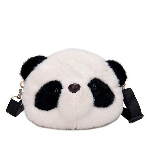 New fashionable Korean style cute panda shoulder bag girly trendy student casual small bag crossbody bag trendy