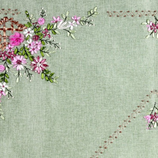 Jinhao bordado DIY mantel tela pastoral pequeño fresco rectangular mesa de café mantel cuadrado mantel