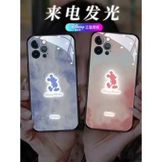 适用米奇发光手机壳苹果17pro/华为/小米/三星/VIVO/OPPO卡通情侣