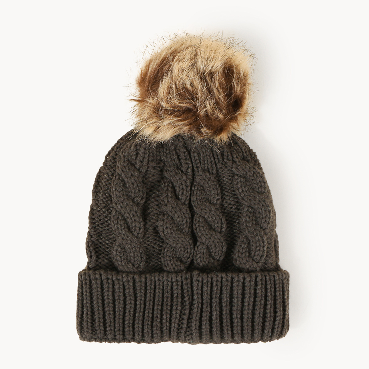 Korean Style Warm Leather Label Fur Ball Knitted Hat Wholesale Nihaojewelry display picture 22