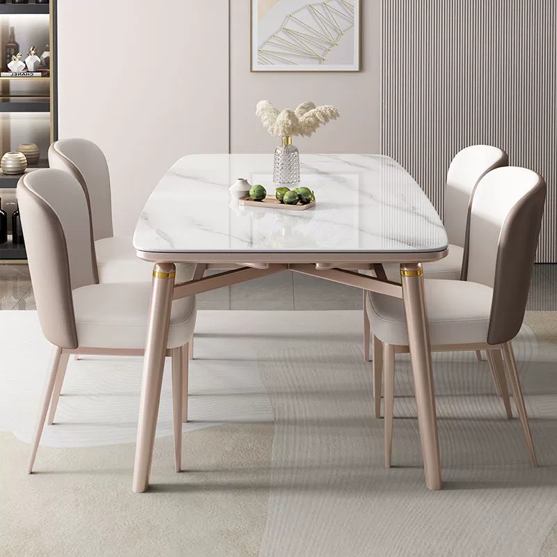 Обеденный стол из цельного дерева для домашнего использования, обеденный стол для небольшой квартиры с выдвижной усиленной основой, квадратный и круглый обеденный стол двойного назначения и стулья.