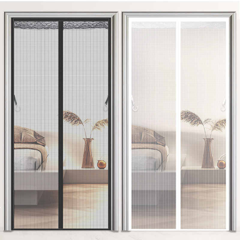 Magnetic Mosquito Screen Door Curtain with Velcro for Partitioning Small Windows, Bedroom Blocking, Household Window Screen Net, Magnetic Mosquito Door Curtain