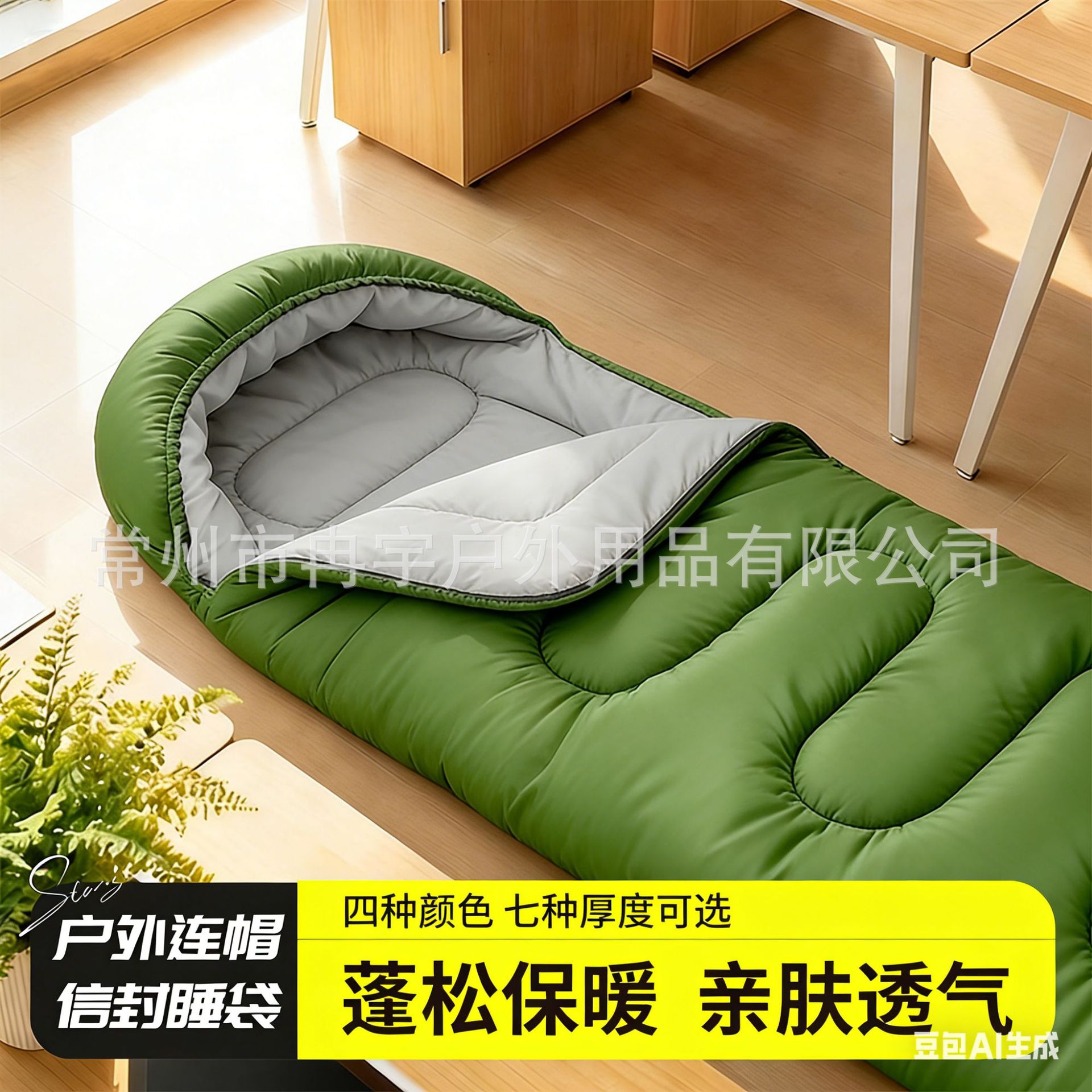 bolsa de dormir de almuerzo de oficina para adultos una sola persona gruesa dormitorio de estudiantes cálido interior bolsa de dormir de algodón hueco portátil image 5