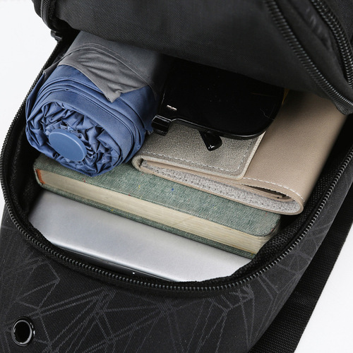 Cross-border men's chest bag  new fashion youth waist bag fashion sports small backpack trend solid color shoulder bag