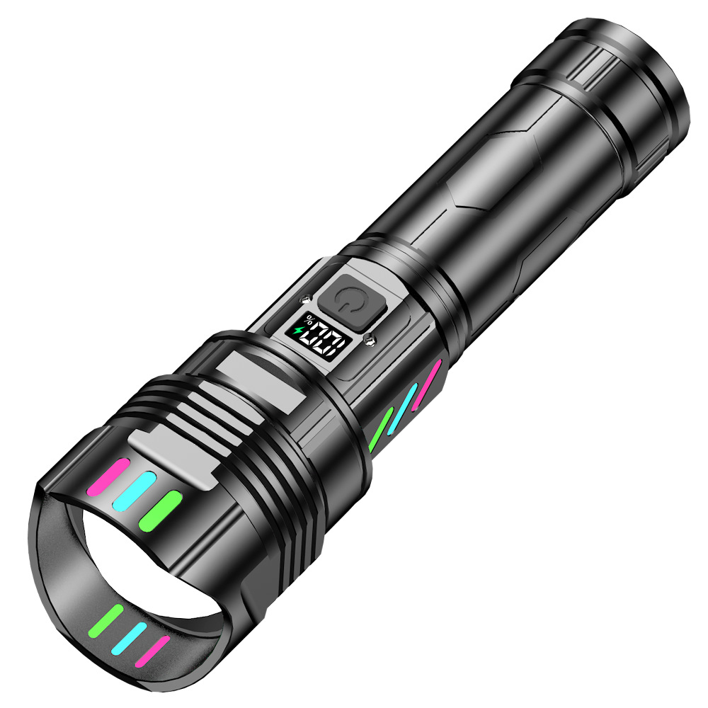 Linterna explosiva transfronteriza, luz fuerte, recargable, exterior, súper brillante, de largo alcance, luz led portátil pequeña, duradera para el hogar