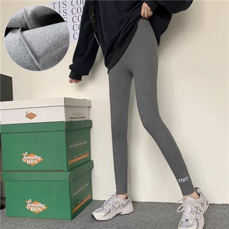 Fleece thin warm velvet leggings, demi-season keep warm trousers